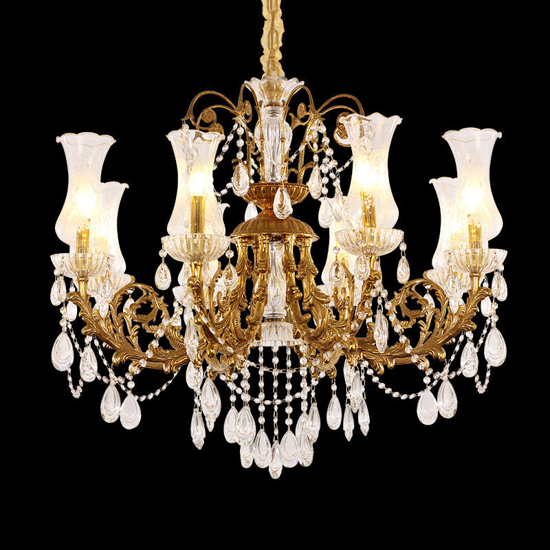 Franch Brass Crystal Chandelier - Jewellery Top Lighting