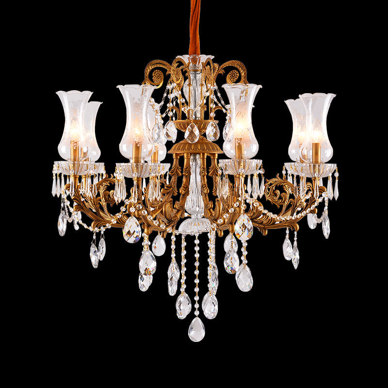 Franch Brass Crystal Chandelier - Jewellery Top Lighting