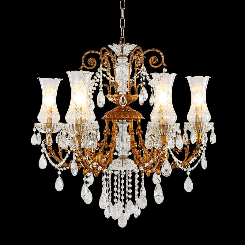 Franch Brass Crystal Chandelier - Jewellery Top Lighting