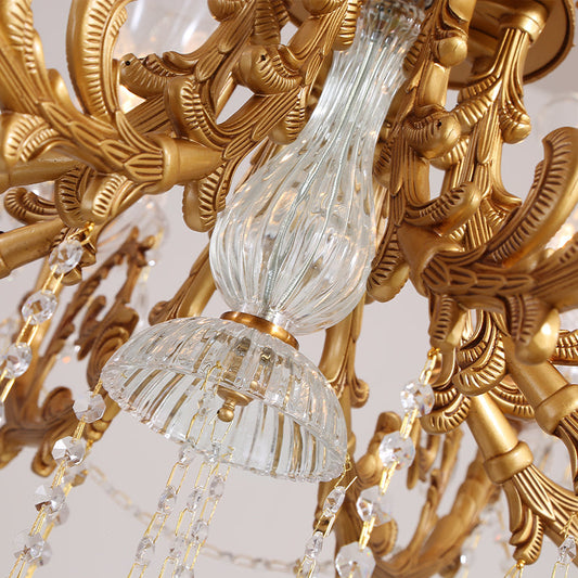 Franch Brass Crystal Chandelier - Jewellery Top Lighting