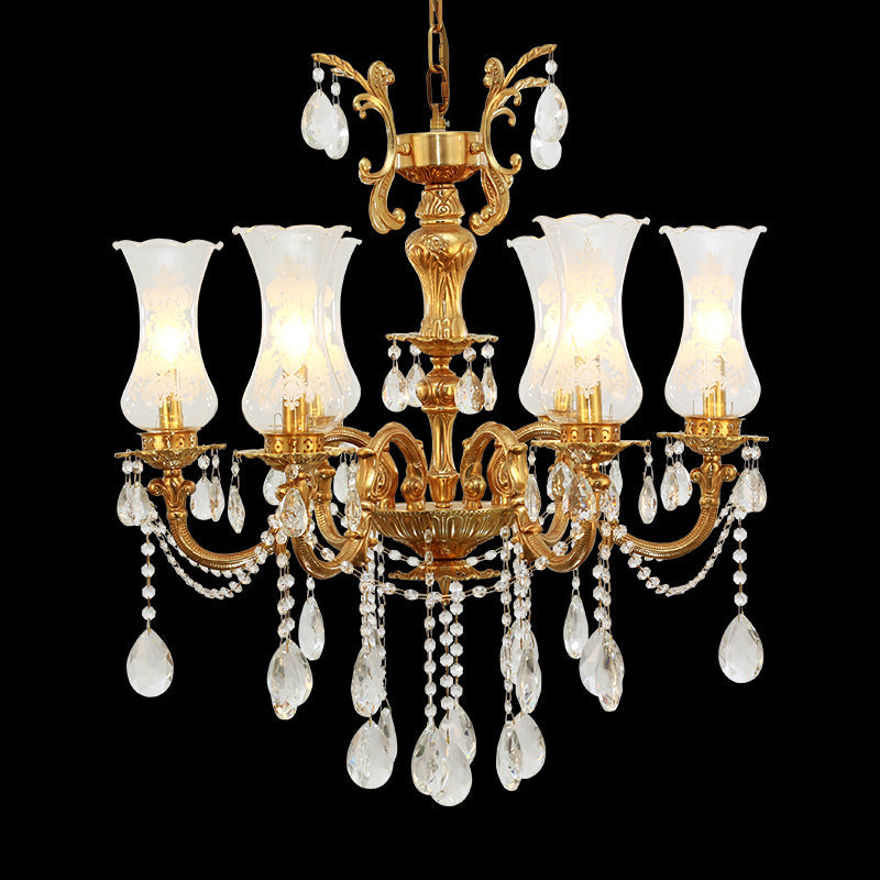 French Baccarat Glass Chandelier 2.36'/2.62' - Jewellery Top Lighting