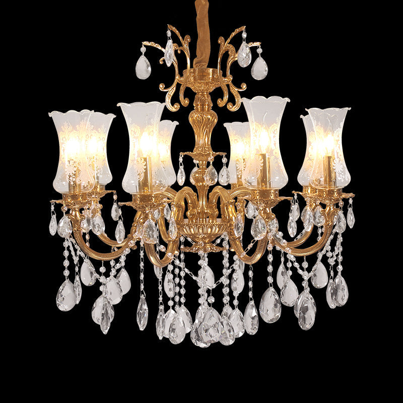 French Baccarat Glass Chandelier 2.36'/2.62' - Jewellery Top Lighting