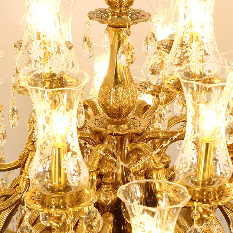 French Baccarat Glass Chandelier 2.36'/2.62' - Jewellery Top Lighting