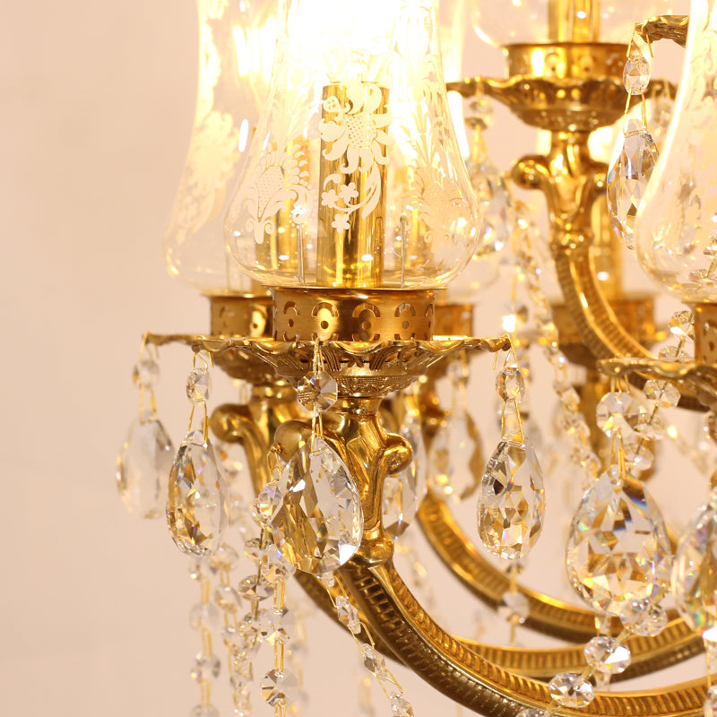 French Baccarat Glass Chandelier 2.36'/2.62' - Jewellery Top Lighting