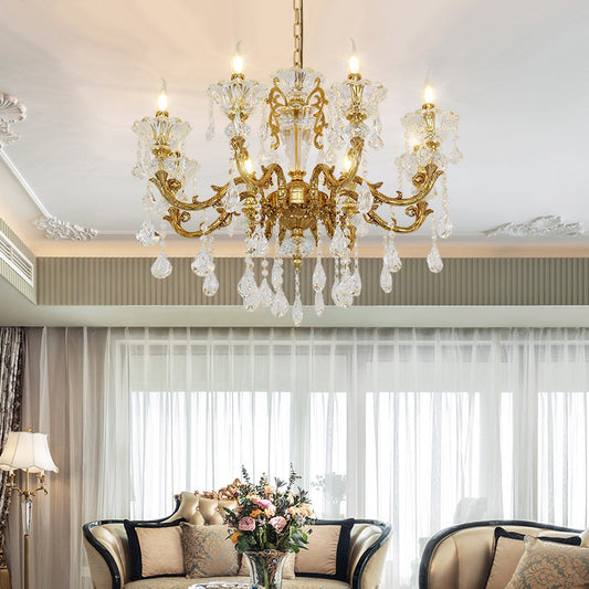 French Brass Chandelier - Jewellery Top Lighting