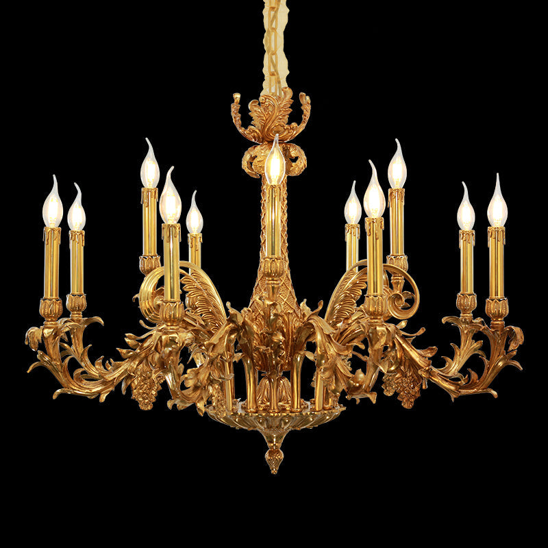 French Brass Chandelier - Jewellery Top Lighting