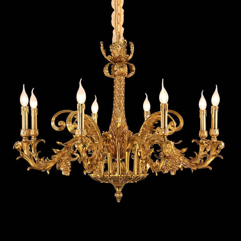French Brass Chandelier - Jewellery Top Lighting