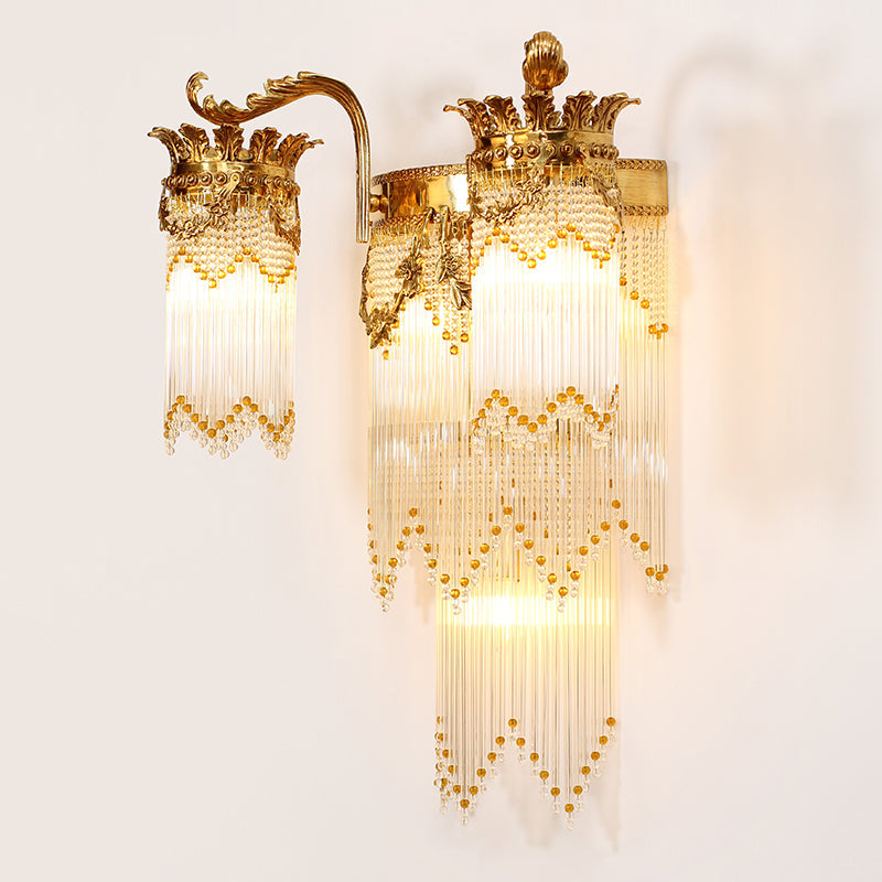 French Brass Wall Lamp - Jewellery Top Lighting