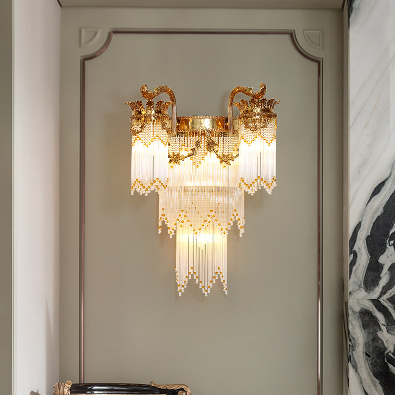 French Brass Wall Lamp - Jewellery Top Lighting