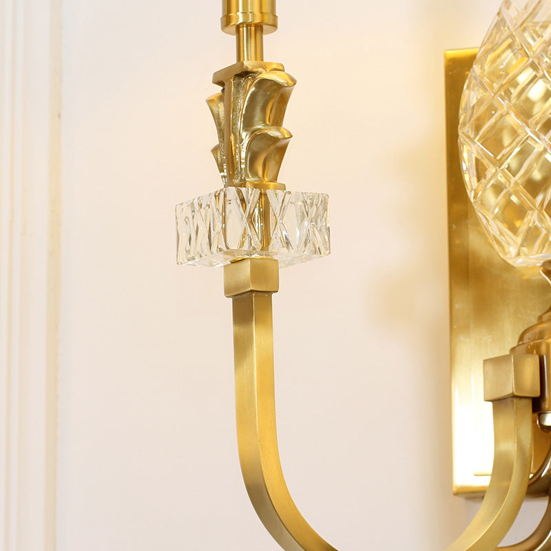 French Brass Wall Lamp - Jewellery Top Lighting