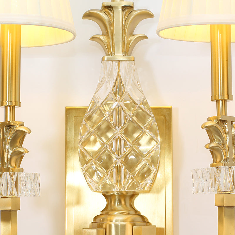 French Brass Wall Lamp - Jewellery Top Lighting