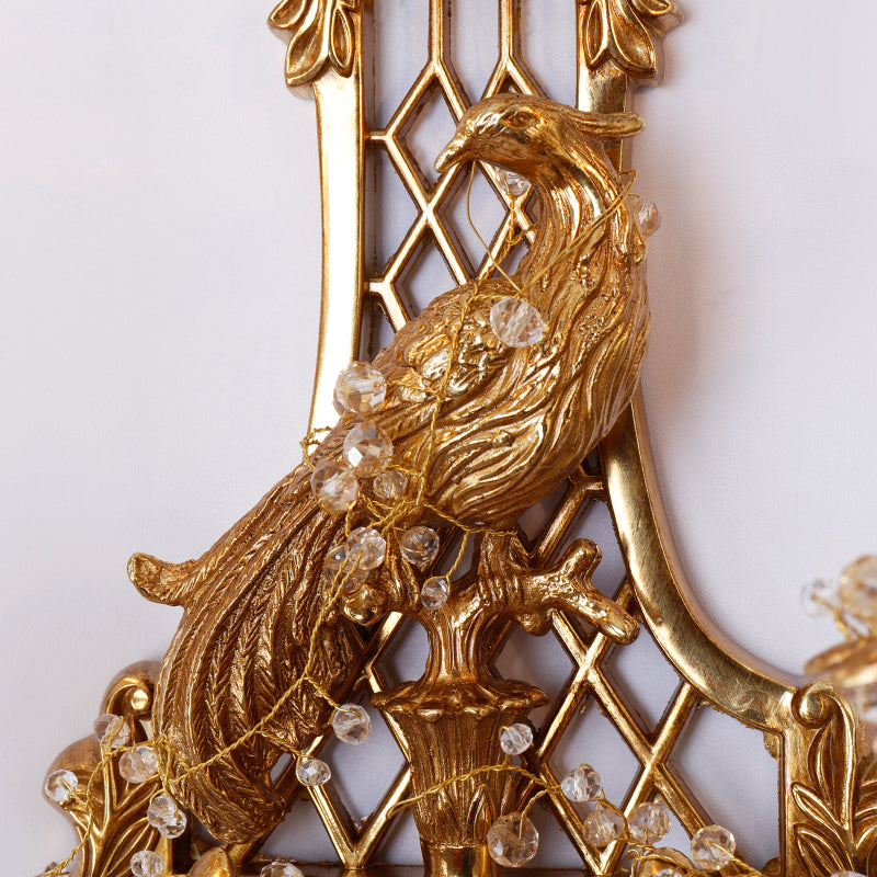 French Brass Wall Lamp - Jewellery Top Lighting