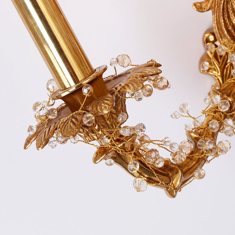 French Brass Wall Lamp - Jewellery Top Lighting