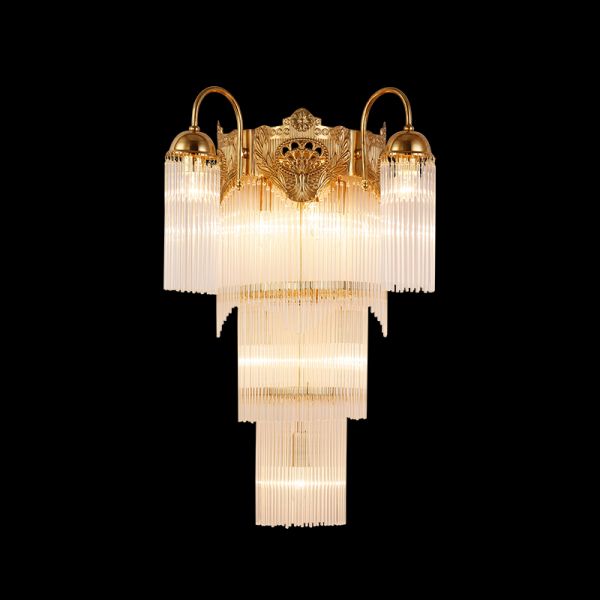French Brass Wall Lamp - Jewellery Top Lighting