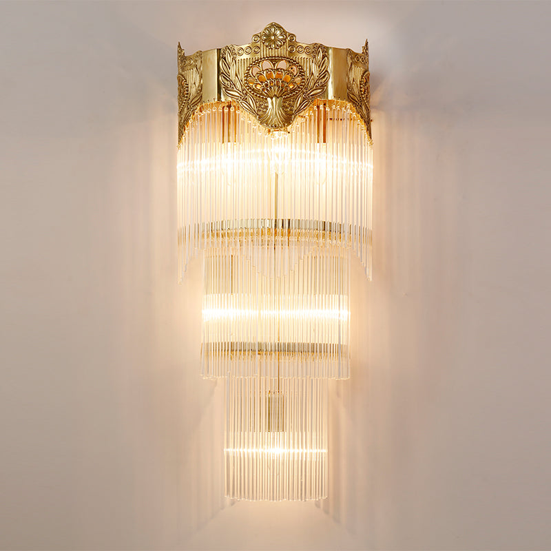 French Brass Wall Lamp - Jewellery Top Lighting