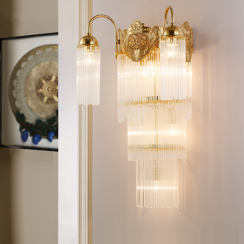 French Brass Wall Lamp - Jewellery Top Lighting