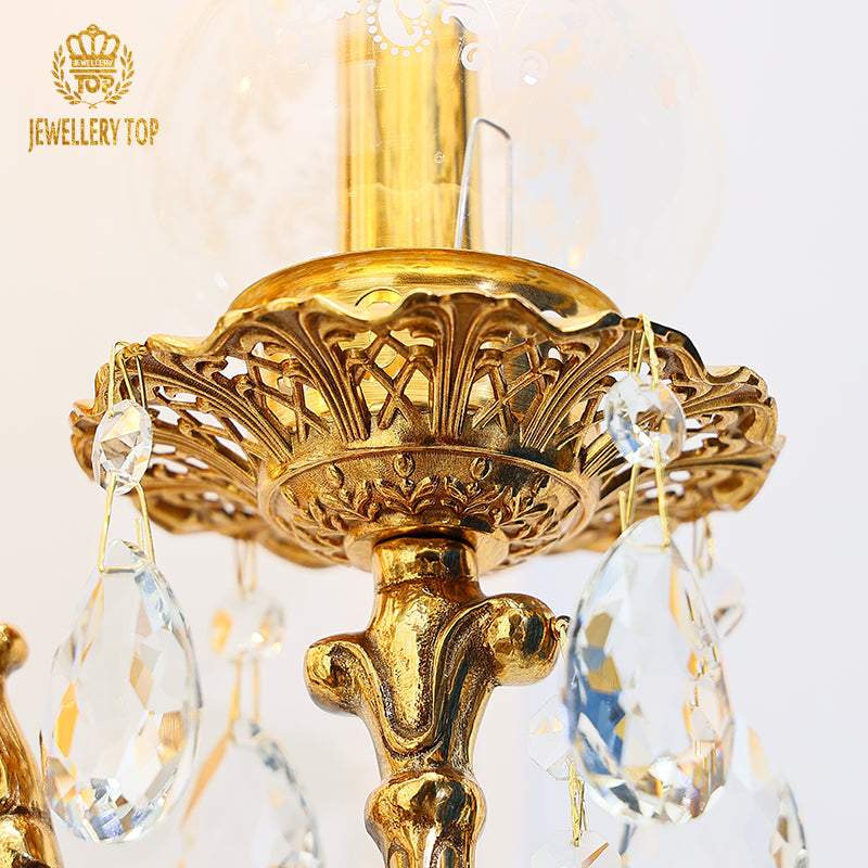 French Brass Wall Lamp - Jewellery Top Lighting