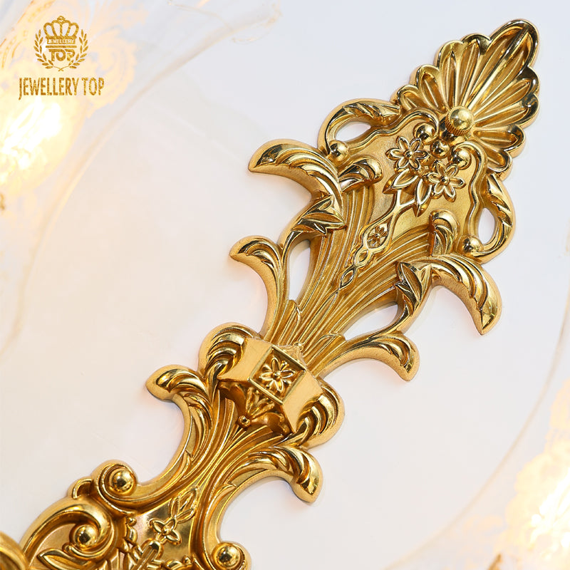 French Brass Wall Lamp - Jewellery Top Lighting