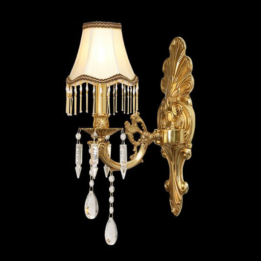 French Brass Wall Lamp - Jewellery Top Lighting