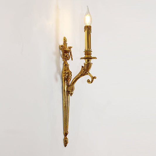 French Brass Wall Lamp - Jewellery Top Lighting