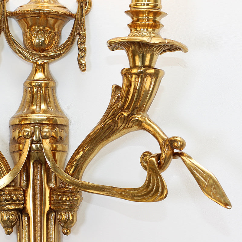 French Brass Wall Lamp - Jewellery Top Lighting