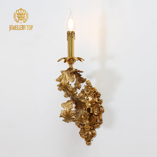 French Brass Wall Lamp - Jewellery Top Lighting