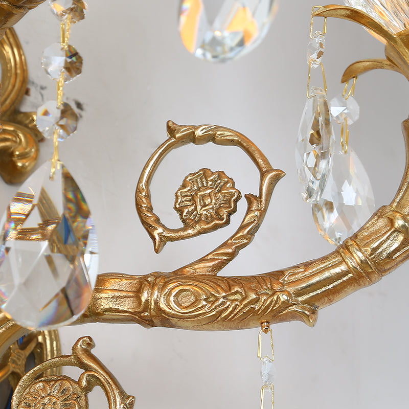French Brass Wall Lamp - Jewellery Top Lighting