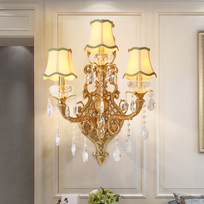 French Brass Wall Lamp - Jewellery Top Lighting