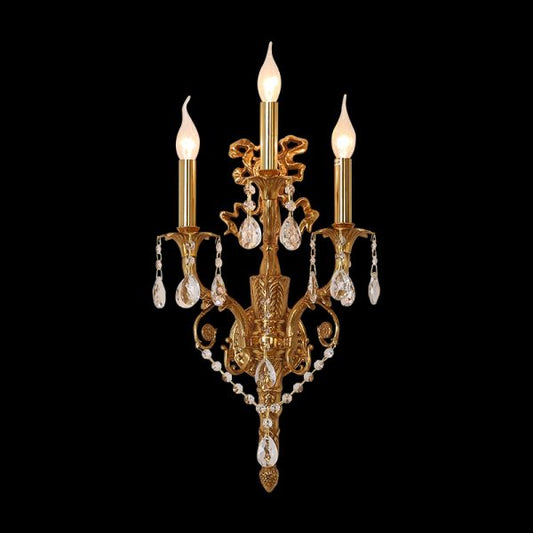French Brass Wall Lamp - Jewellery Top Lighting