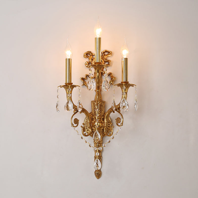 French Brass Wall Lamp - Jewellery Top Lighting