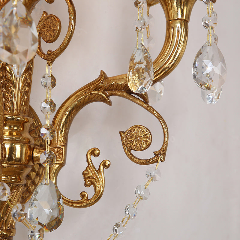 French Brass Wall Lamp - Jewellery Top Lighting