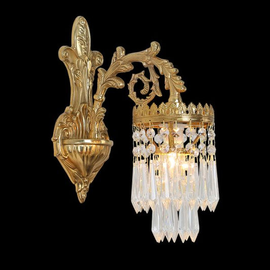 French Brass Wall Lamp - Jewellery Top Lighting