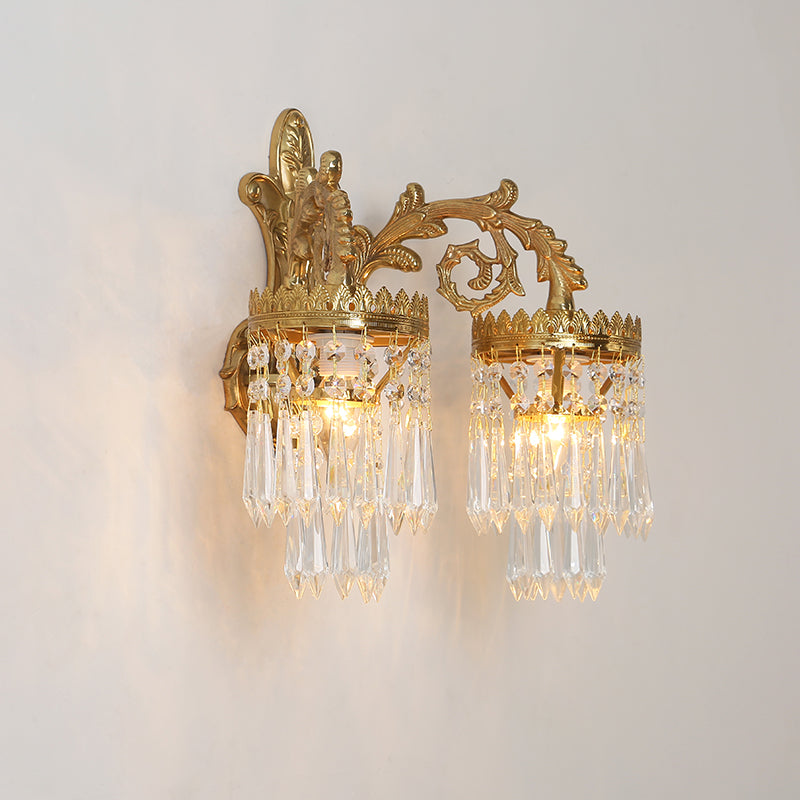 French Brass Wall Lamp - Jewellery Top Lighting