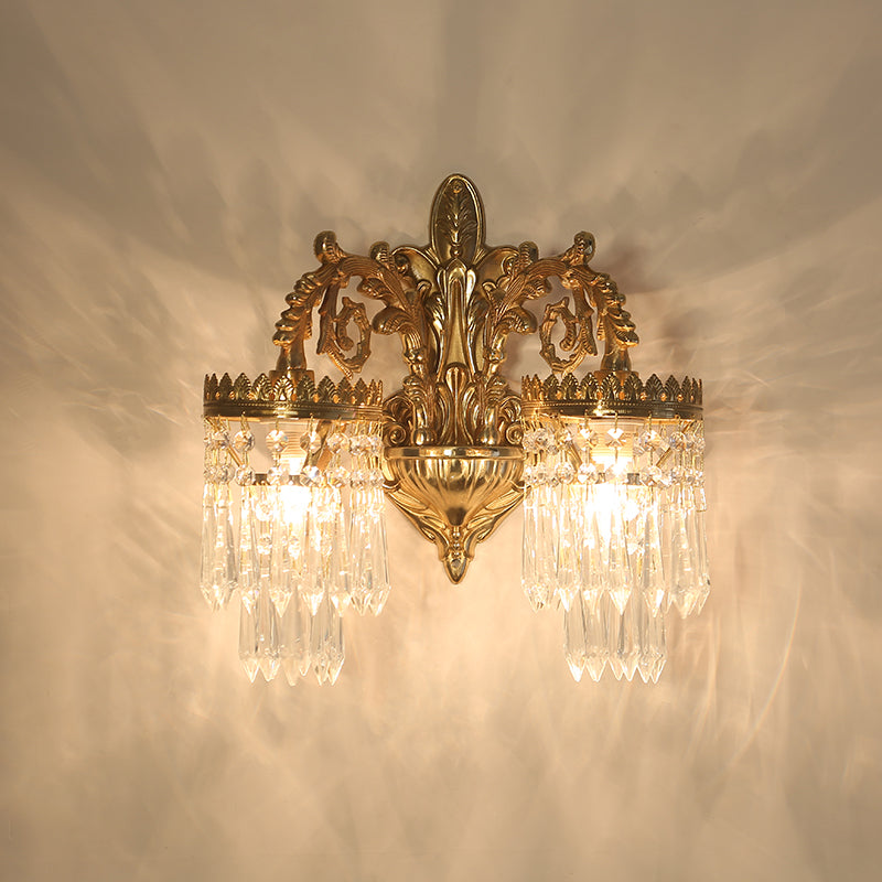 French Brass Wall Lamp - Jewellery Top Lighting