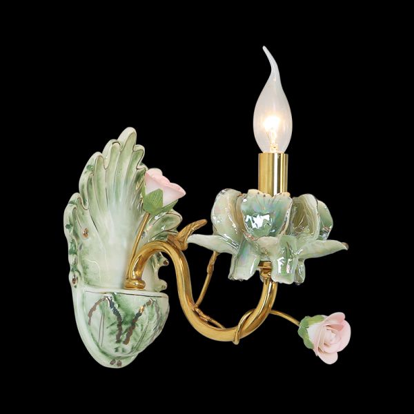 French Brass Wall Lamp - Jewellery Top Lighting