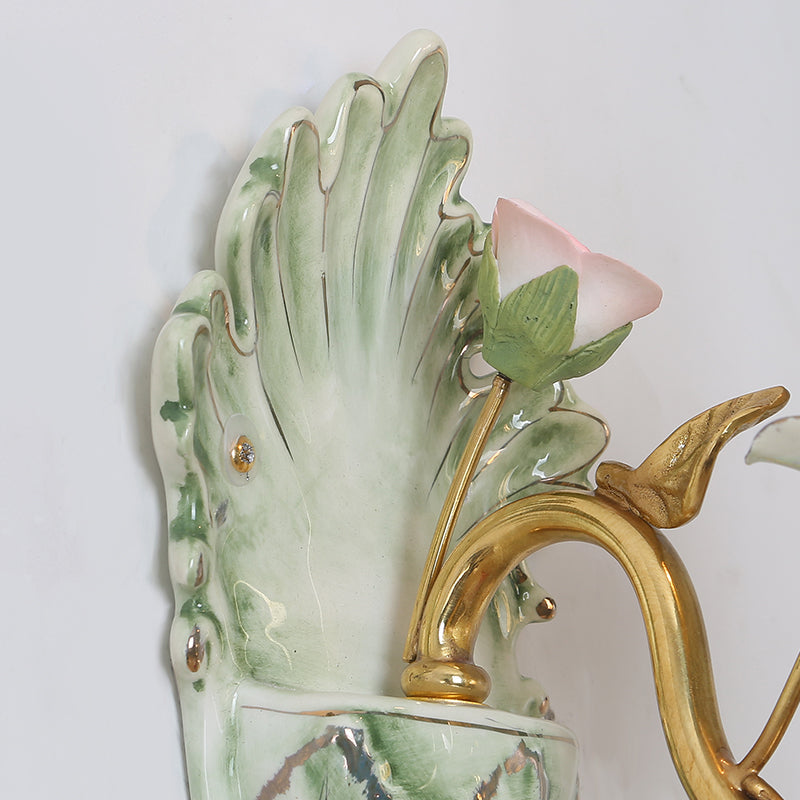 French Brass Wall Lamp - Jewellery Top Lighting
