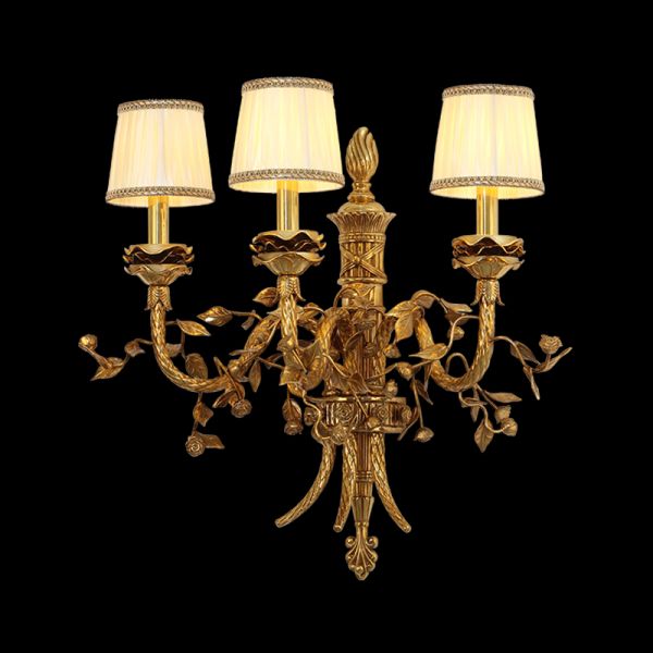 French Brass Wall Lamp - Jewellery Top Lighting