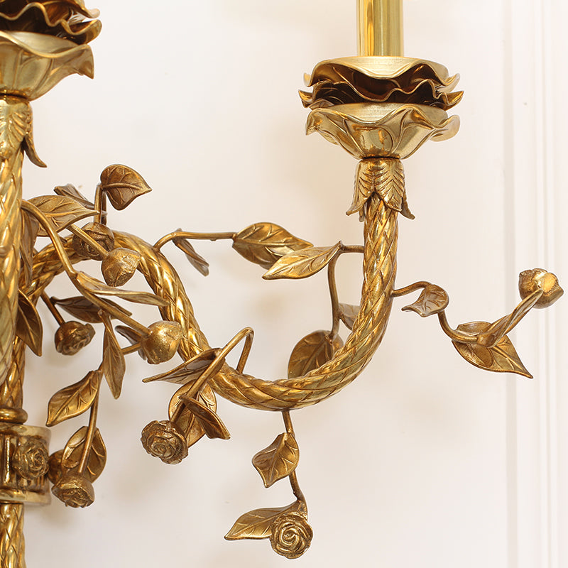 French Brass Wall Lamp - Jewellery Top Lighting