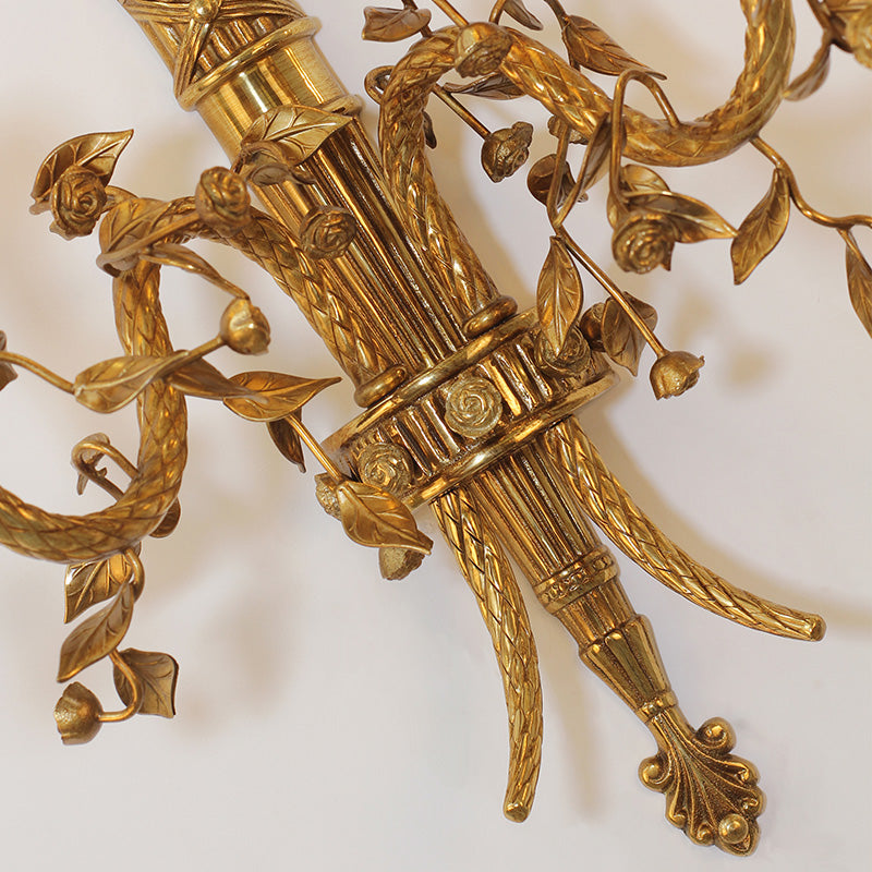 French Brass Wall Lamp - Jewellery Top Lighting