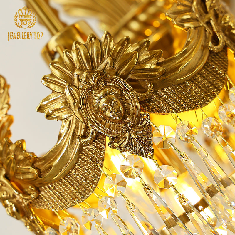 French Brass Wall Lamp - Jewellery Top Lighting