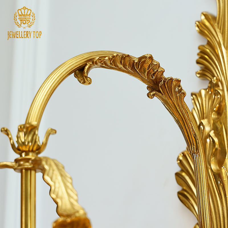 French Brass Wall Lamp - Jewellery Top Lighting