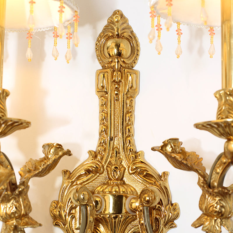 French Brass Wall Lamp - Jewellery Top Lighting