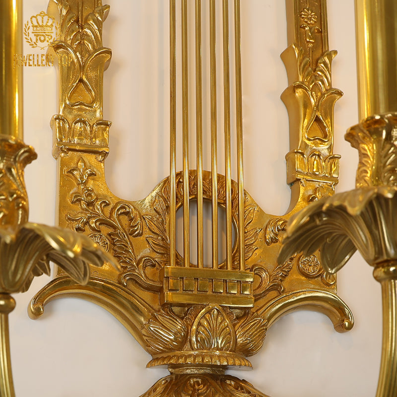 French Brass Wall Lamp - Jewellery Top Lighting