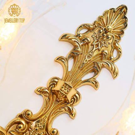 French Brass Wall Lamp - Jewellery Top Lighting