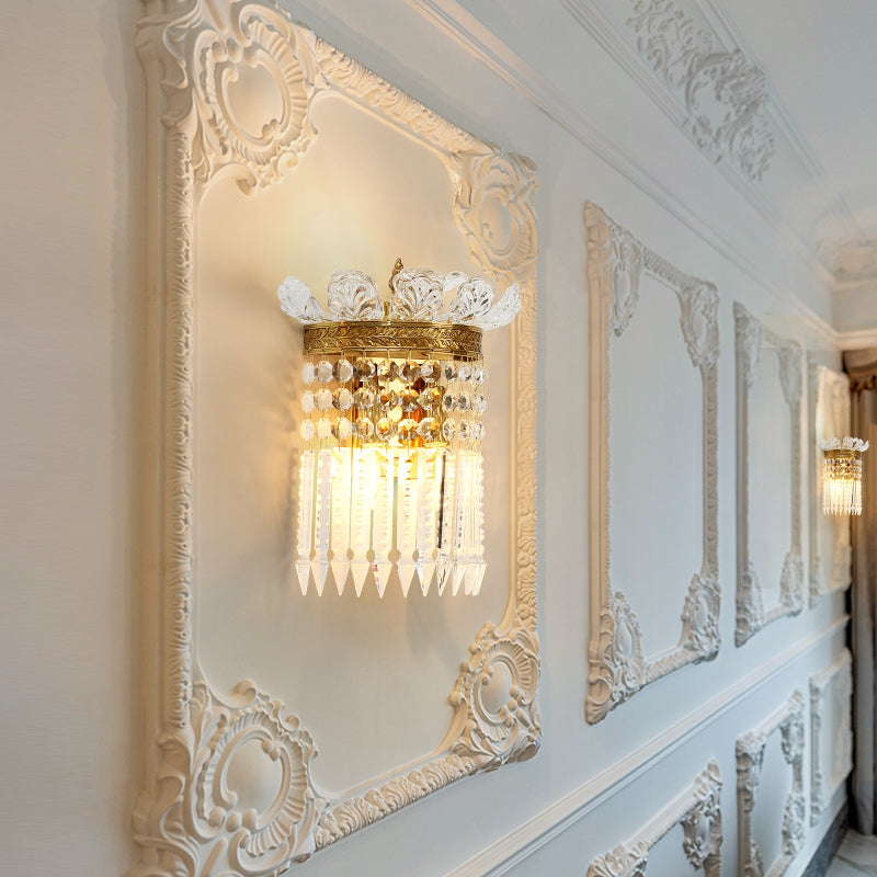 French Brass Wall Lamp - Jewellery Top Lighting