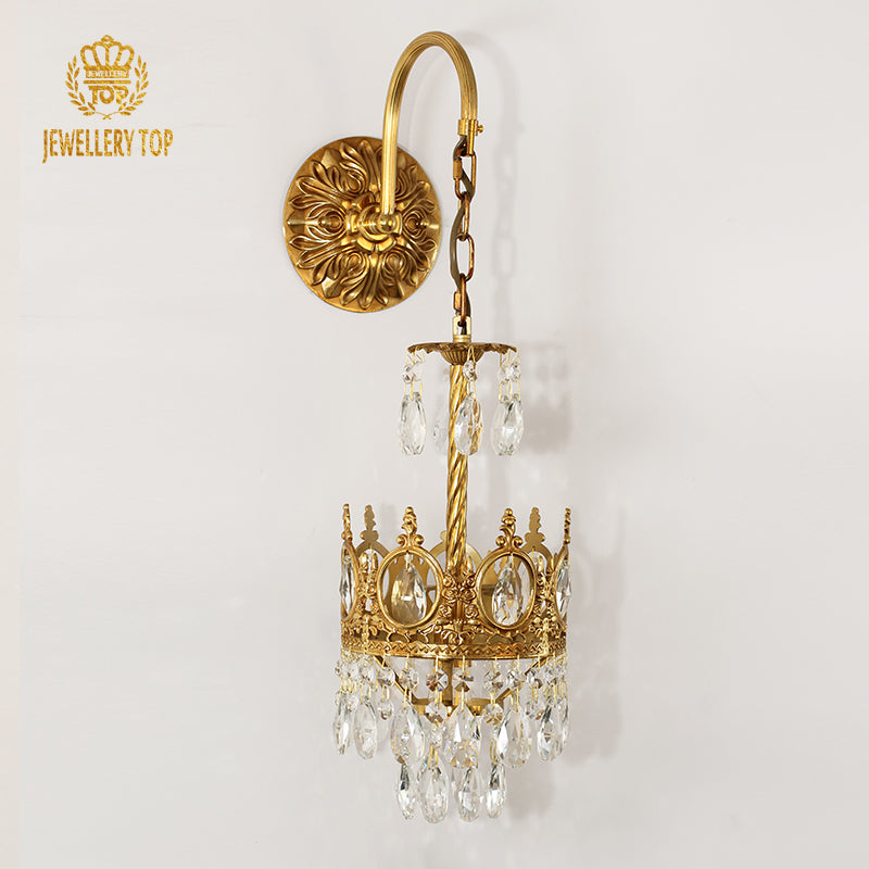 French Crown Crystal Chandelier - Jewellery Top Lighting