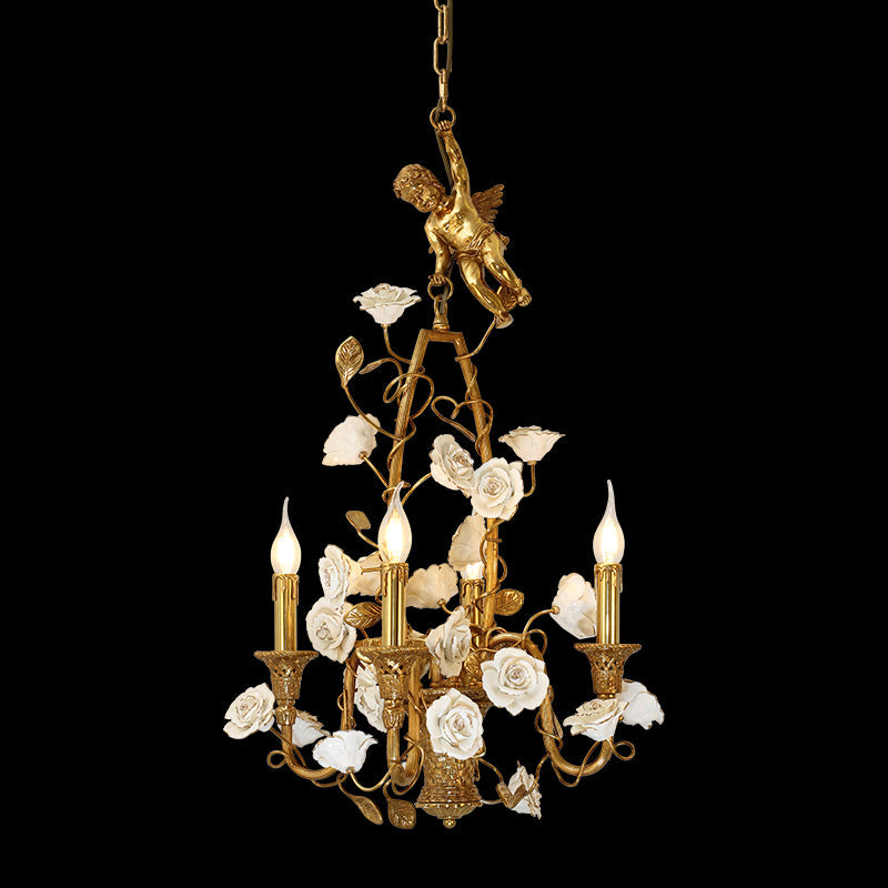 French Floral Chandelier - Jewellery Top Lighting