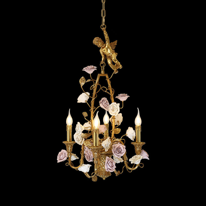 French Floral Chandelier - Jewellery Top Lighting