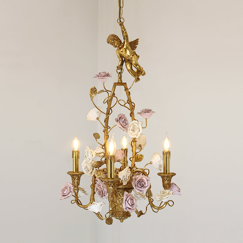 French Floral Chandelier - Jewellery Top Lighting
