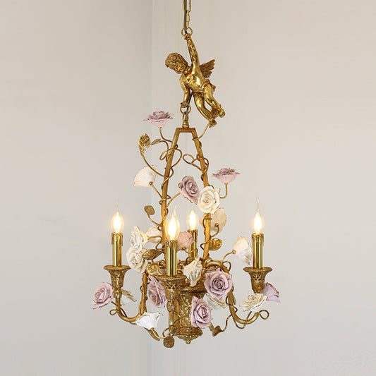 French Floral Chandelier - Jewellery Top Lighting